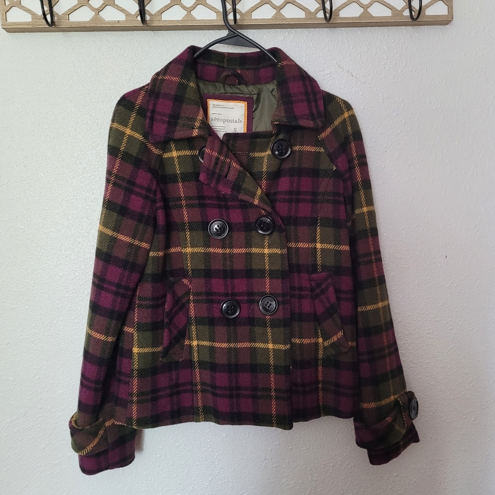 Y2K Preppy Plaid Coat